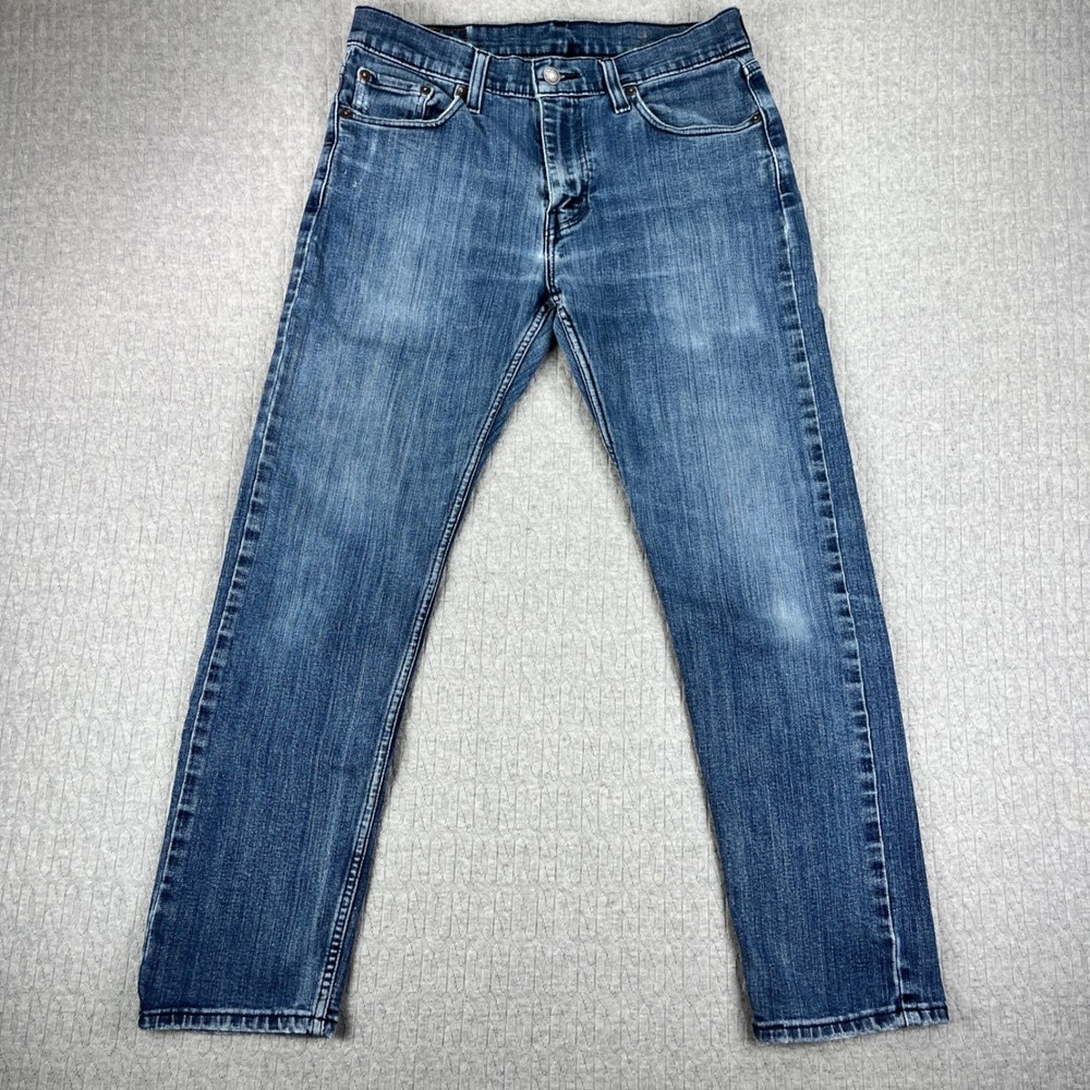 Levi‎ Strauss 507 Slim Jeans Mens 30x30 Fits 30X27 Blue Denim Distressed